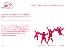 Tablet Screenshot of maedchentreff-mannheim.de